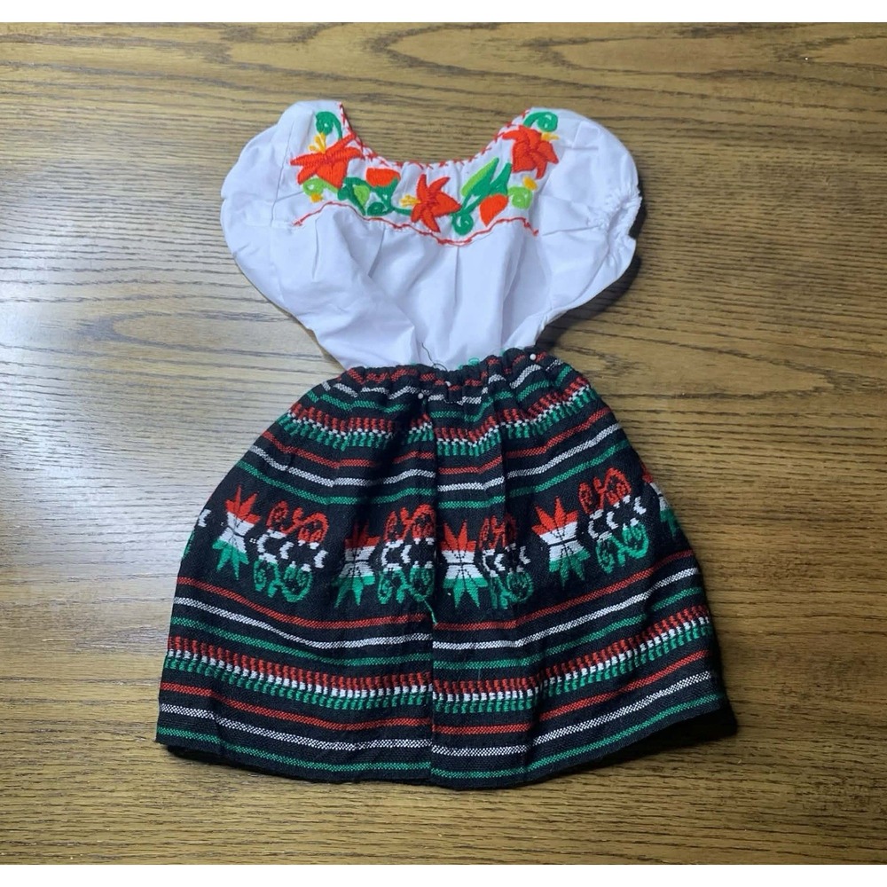 Handmade Mexican Embroidered Blouse and Skirt Set Size 12 M